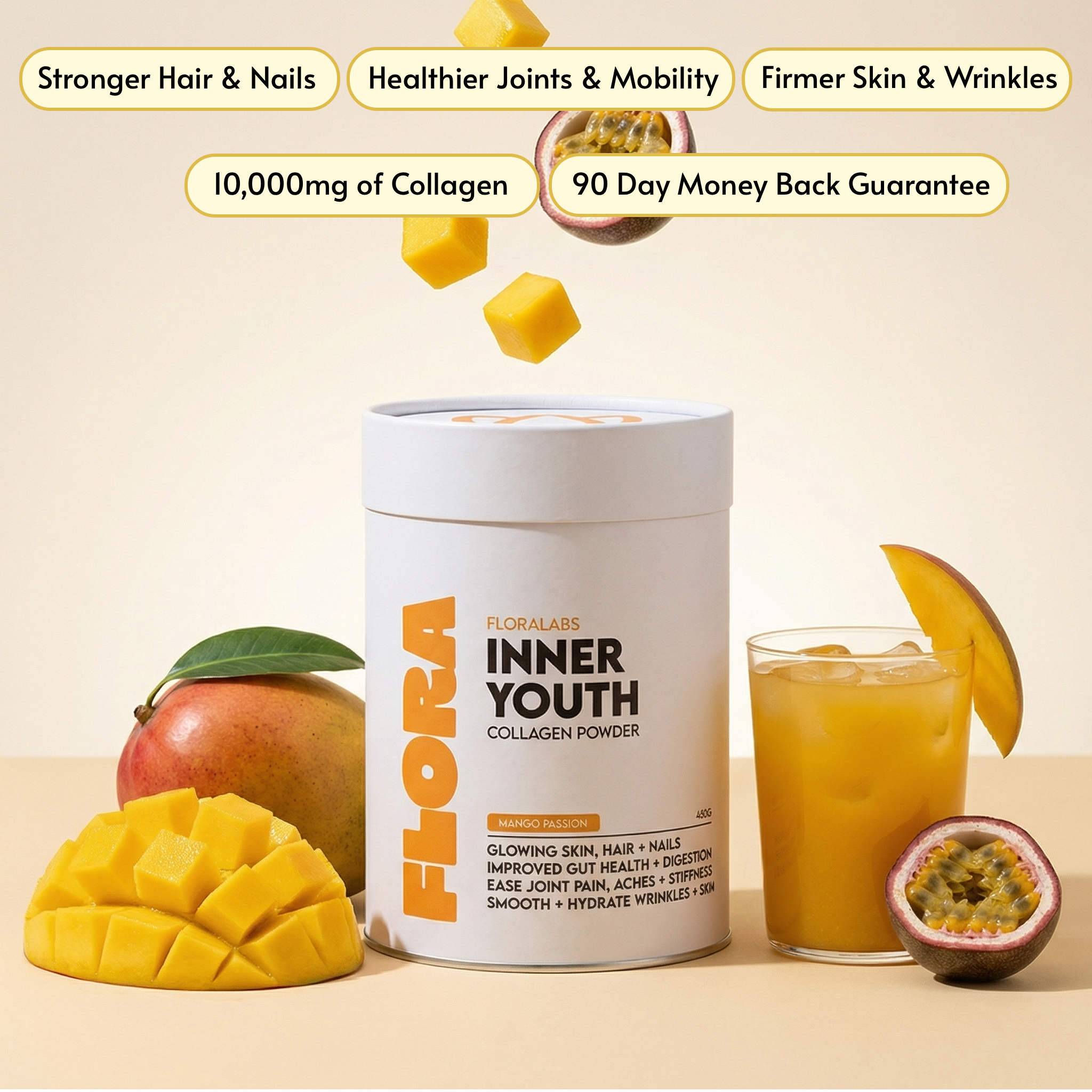 Inner Youth Collagen Powder Mango Passion - 450g